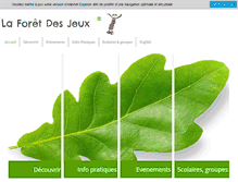 Tablet Screenshot of laforetdesjeux.com